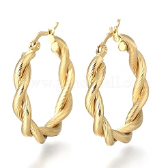 304 Stainless Steel Hoop Earring&nbsp;X-EJEW-F257-18G