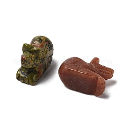Natural Gemstone Mice Display Decorations&nbsp;G-U031-01