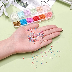 12 Style 12/0 Glass Seed Beads&nbsp;SEED-YW0001-49C