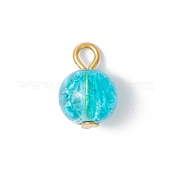 10Pcs Spray Painted Crackle Glass Charms&nbsp;PALLOY-JF03253-02
