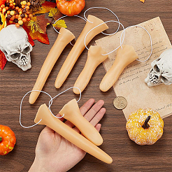 4Pcs 2 Styles Halloween Prank Toy Props PVC Plastic Long Nose&nbsp;AJEW-CN0004-49