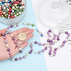 5Pcs 5 Color Handmade Glass Pearl Beaded Chain&nbsp;AJEW-CA0003-32