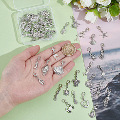 48Pcs 24 Styles Sea Animal Alloy Pendant Decoration&nbsp;HJEW-GA00033