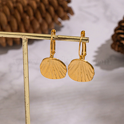 Shell Shape 304 Stainless Steel Leverback Earrings&nbsp;NX2323