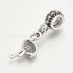 Alloy Rhinestone European Dangle Charms&nbsp;MPDL-Q208-091B