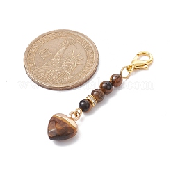 Heart & Round Gemstone Pendant Decoraiton&nbsp;HJEW-JM01434