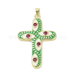 Real 18K Gold Plated Brass Enamel Pendants&nbsp;KK-A209-29G