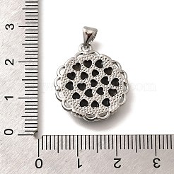 Brass with Natural Shell Carved Pendants&nbsp;KK-Z091-04P-01