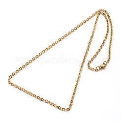 304 Stainless Steel Cable Chains Necklaces&nbsp;NJEW-O058-12G