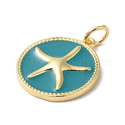 Rack Plating Brass Enamel Pendants&nbsp;X-KK-B092-19G-02