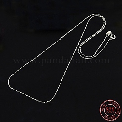 Anti-Tarnish Trendy Unisex Rhodium Plated 925 Sterling Silver Chain Necklaces&nbsp;STER-M034-B-19