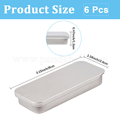 6Pcs Tinplate Storage Boxs with Slider Lids&nbsp;CON-CN0001-12B