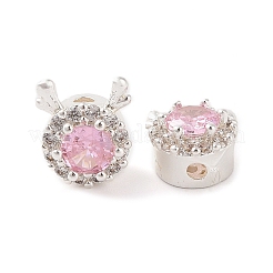 Brass with Cubic Zirconia Beads&nbsp;LS-KK-B090-01S-01