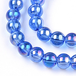 Electroplate Transparent Glass Beads Strands&nbsp;GLAA-T032-T4mm-AB04