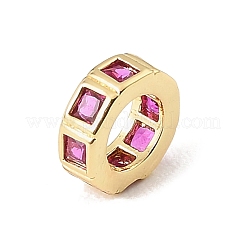 Brass Pave Cubic Zirconia European Beads&nbsp;CU-CBA389D-02G-11