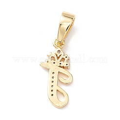 Eco-Friendly Brass Micro Pave Cubic Zirconia Pendants&nbsp;KK-K265-01G-T