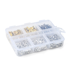 150Pcs 6 Styles Iron Rhinestone Spacer Beads&nbsp;FIND-FS0001-35