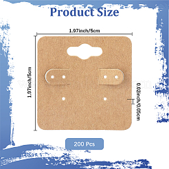 200Pcs Paper Earring Display Cards&nbsp;CDIS-CN0001-02A