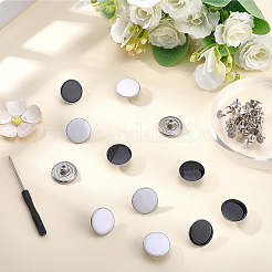 40Sets 2 Colors Alloy Enamel Buttons&nbsp;BUTT-GF0004-28