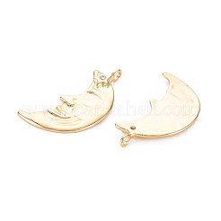 Brass Micro Pave Clear Cubic Zirconia Pendants&nbsp;KK-S364-033