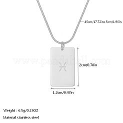 European Style 304 Stainless Steel Zodiac Pendant Necklaces for Women&nbsp;NF9603-12
