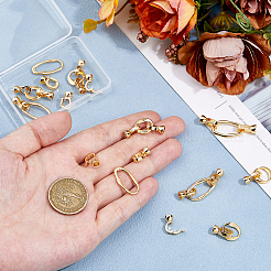 10Pcs 2 Styles Brass Fold Over Clasps&nbsp;KK-HS0001-31