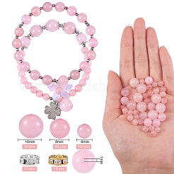 175Pcs Natural Rose Quartz Round Beads for DIY Jewelry Making&nbsp;DIY-SZ0005-98