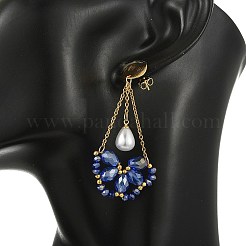 Electroplate Glass Dangle Earrings for Women&nbsp;EJEW-MZ00796-01