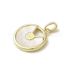 Brass Pave Shell Pendants&nbsp;KK-I708-06A-G