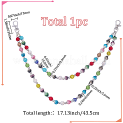 1Pc Polymer Clay Rhinestone Disc Ball and Round Acrylic Beaded Double Layer Pants Chains&nbsp;AJEW-BM0001-27