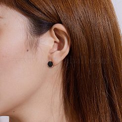 Electroplate Druzy Resin Stud Earrings&nbsp;RESI-SZ0001-22