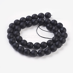 Synthetic Black Stone Beads Strands&nbsp;G-C059-10mm-1