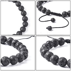 Adjustable Nylon Cord Braided Bead Bracelets&nbsp;BJEW-F308-55G