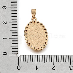 Brass Micro Pave Colorful Cubic Zirconia Pendants&nbsp;CU-K001-18G