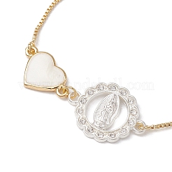 Religion Brass Box Chain Slider Bracelets&nbsp;BJEW-JB10463