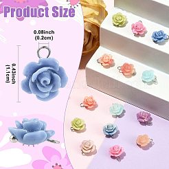 14Pcs 7 Colors Synthetic Coral Pendants&nbsp;PALLOY-FS00082