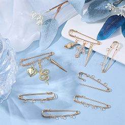30Pcs Alloy Brooch Findings&nbsp;FIND-SC0022-86