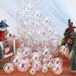 56Pcs 4 Styles PET Christmas Ball Pendant Decorations&nbsp;AJEW-HY0003-09B
