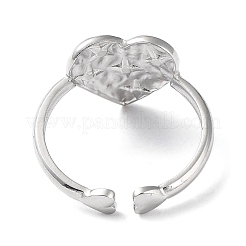 Tarnish Resistant Heart with Star 304 Stainless Steel Cuff Ring Findings&nbsp;STAS-P334-03P