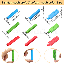 9Pcs 9 Styles Silicone Pencil Caps&nbsp;AJEW-GF0011-96