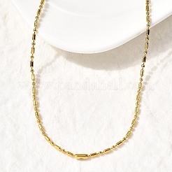 2MM 201 Stainless Steel Column Ball Chain Necklaces&nbsp;NJEW-C097-01G