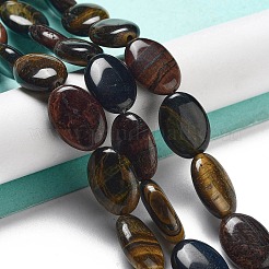 Natural 3-Color Tiger Eye Beads Strands&nbsp;G-P528-M22-01