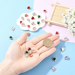 6Pcs 6 Colors K9 Glass Connector Charms&nbsp;FIND-YW0010-80