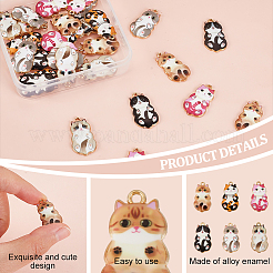 36Pcs 6 Colors Alloy Enamel Pendants&nbsp;FIND-OC0002-94