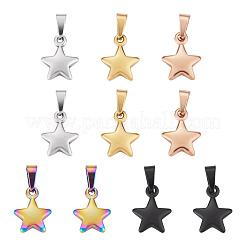 10Pcs 5 Colors 304 Stainless Steel Pendants&nbsp;STAS-TA0006-46