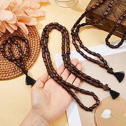 6Pcs 3 Style Natural Wood Bead Necklaces&nbsp;NJEW-DC00016