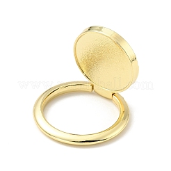 Alloy Flat Round Cell Phone Holder Stand&nbsp;AJEW-E046-01G