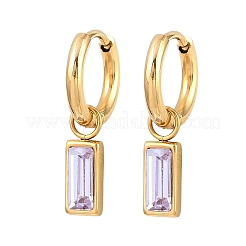 304 Stainless Steel Rectangle Hoop Earrings&nbsp;EJEW-I320-29G