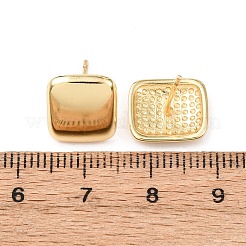 Brass Rectangle Stud Earrings&nbsp;EJEW-L277-01G