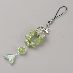 Lampwork Bead Mobile Straps&nbsp;HJEW-TAC0009-19